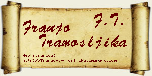 Franjo Tramošljika vizit kartica